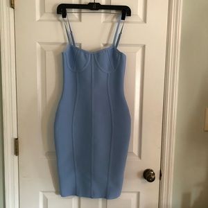 Baby blue Bandage dress